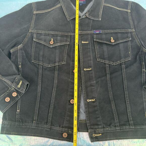 ˚₊‧꒰ა ☆ ໒꒱ ‧₊˚Tommy Jeans Jacket Men's Size Large Distressed Black (3B-DT) - Picture 6 of 9